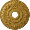 Ekena Millwork Rose Ceiling Medallion (Fits Canopies up to 7 1/4"), 18"OD x 3 1/2"ID x 1 1/2"P, Iridescent Gold CM18ROIGS - alternate 1